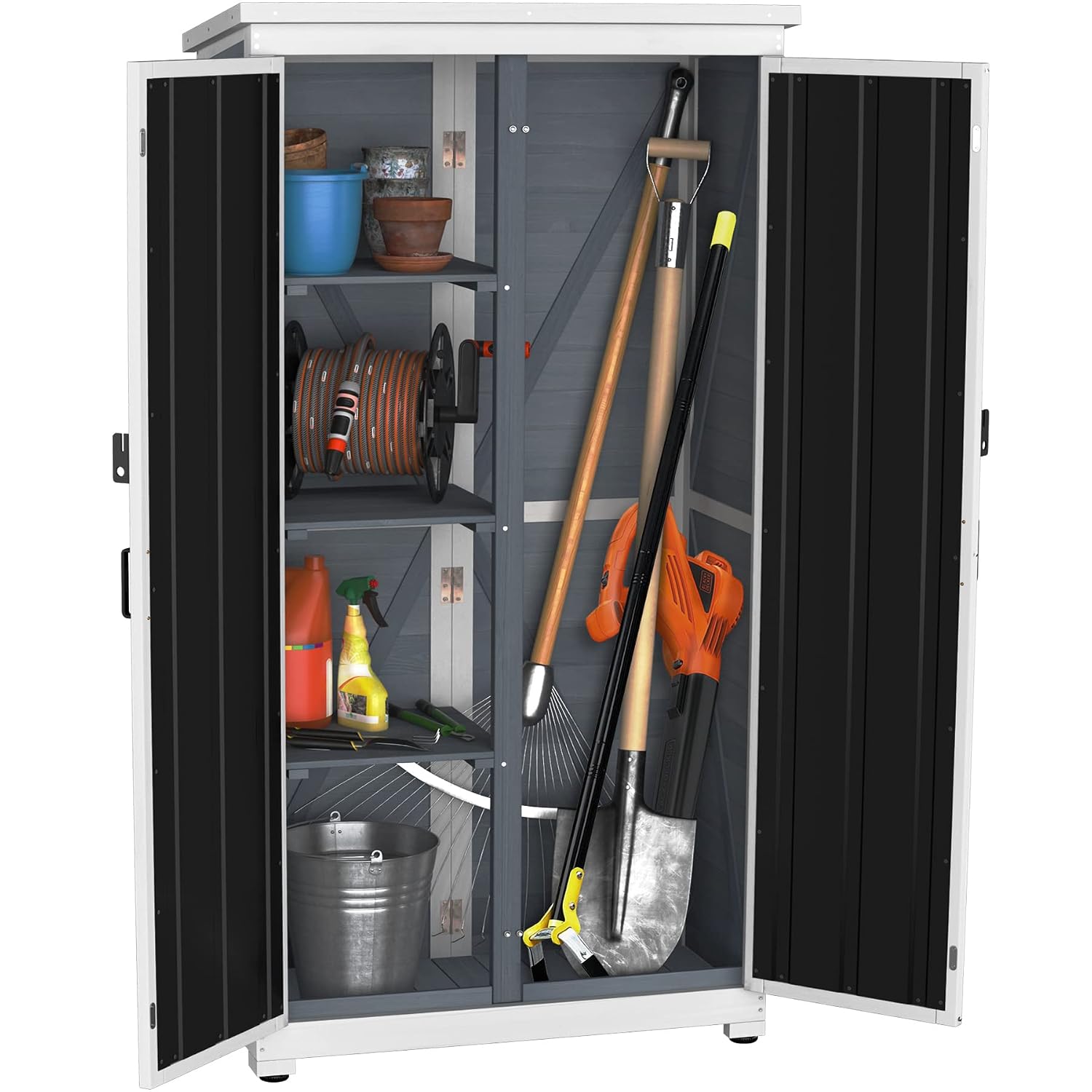Outdoor Storage Cabinet Wood M - đánh giá và giá Gardening Tools In