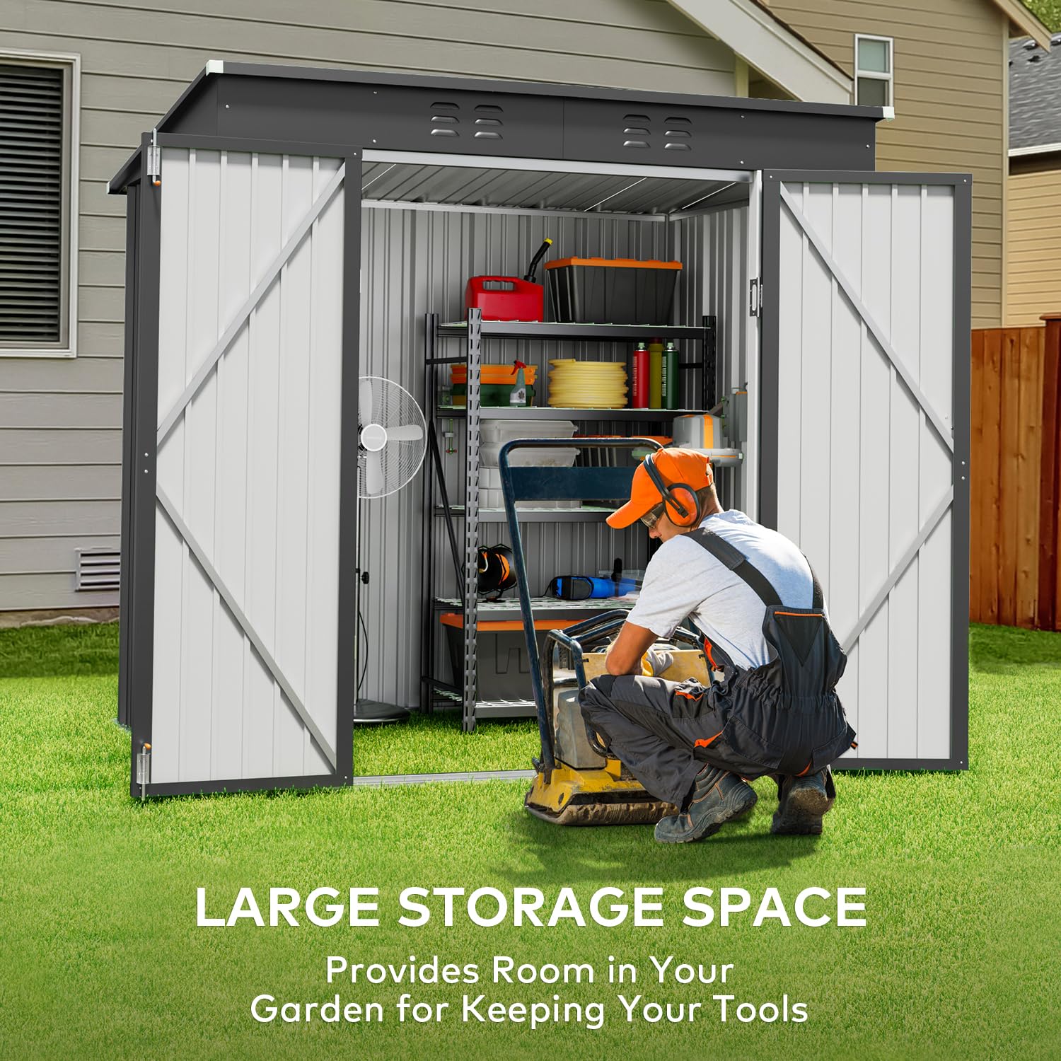 Metal Outdoor Storage Shed 6x4 - đánh giá và giá Gardening Tools In