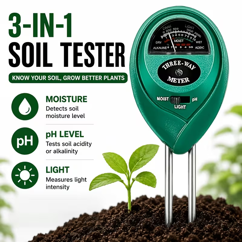 3-in-1 Soil Tester (Moisture,  - đánh giá và giá Soil Ph Meter