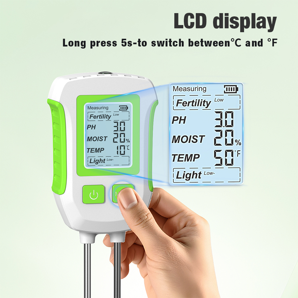 LCD Backlight Soil Tester 3/5  - đánh giá và giá Soil Ph Meter