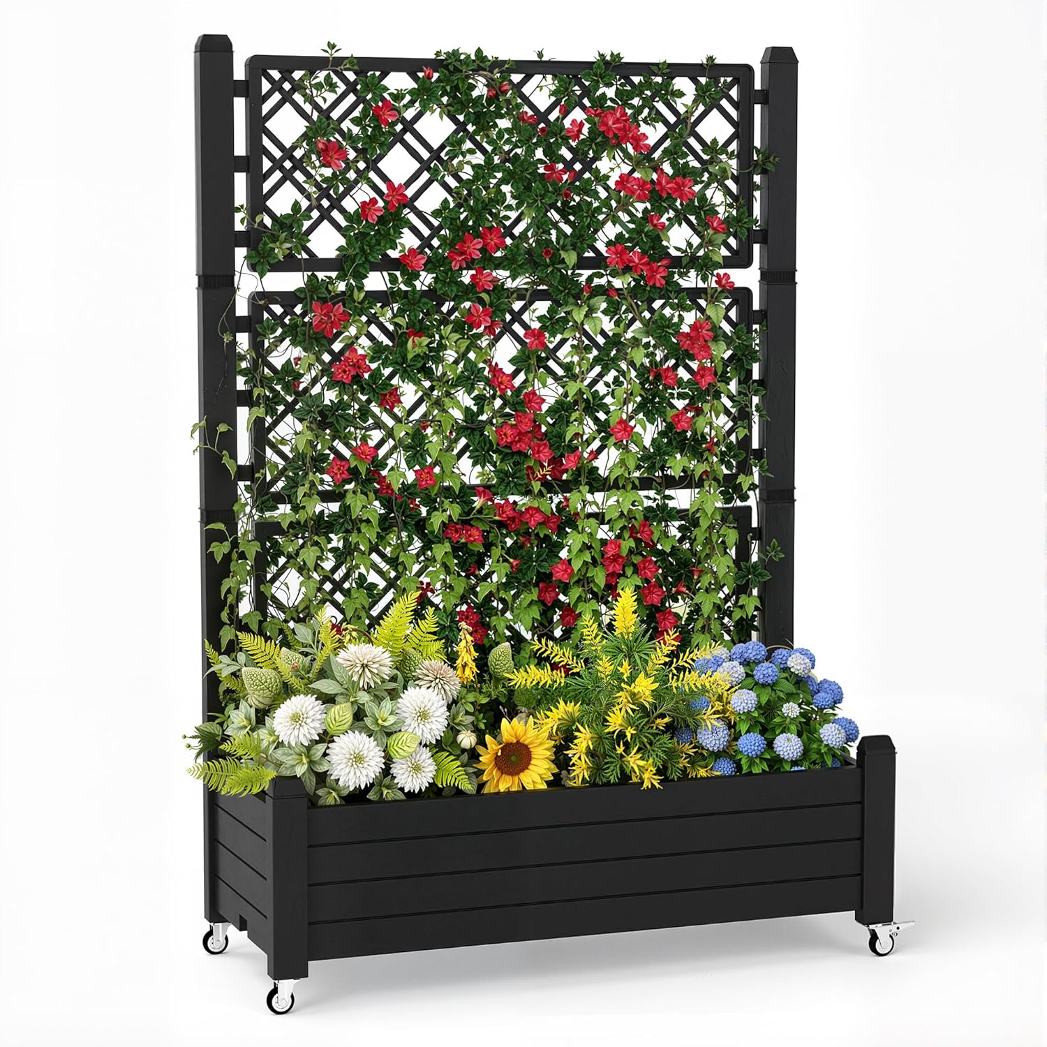 Raised Garden Bed with Trellis - đánh giá và giá Self-Watering Planter