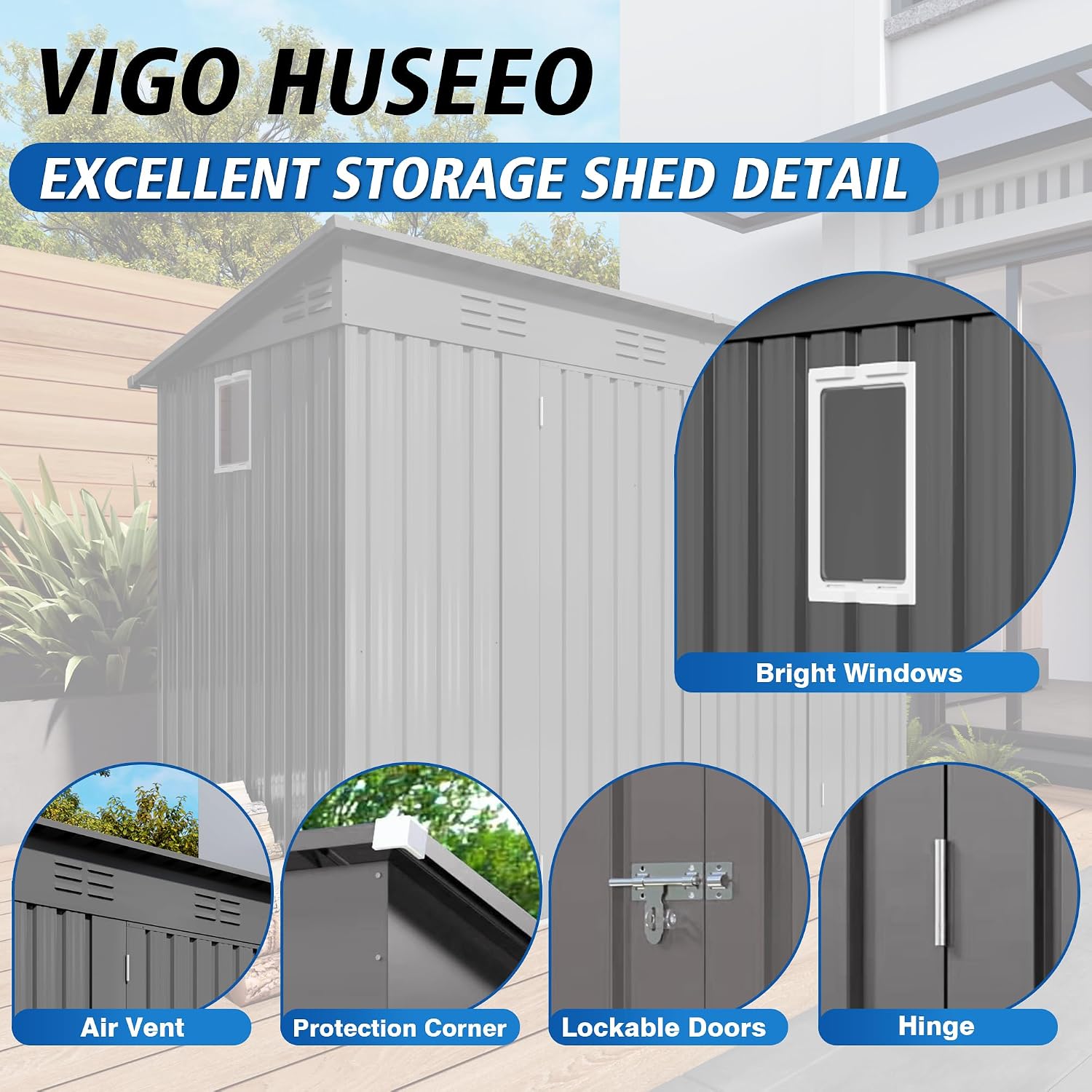 9x4FT Metal Lean to Shed with  - đánh giá và giá Gardening Tools In